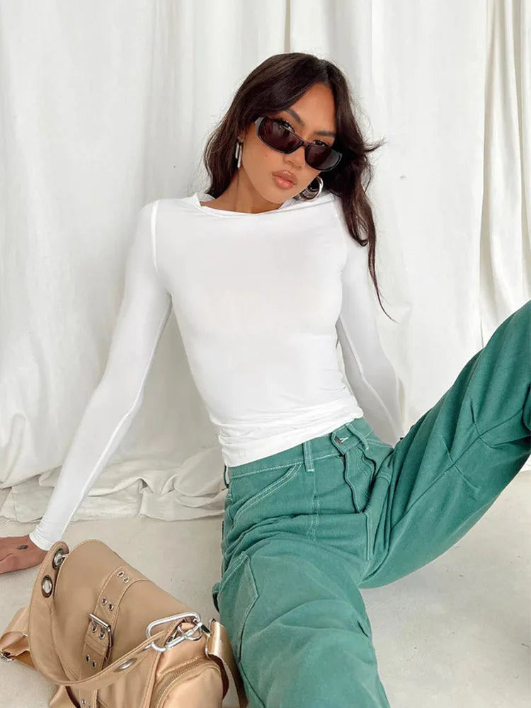 חולצת בייסיק ארוכה - ניקי