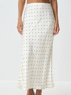 חצאית סאטן נקודות - אן
